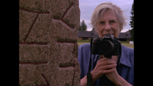 Gunvor Nelson w camera in Kristinehamn Sweden by Lynne Sachs 2015