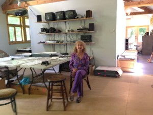 Carolee Schneemann in studio by Lynne Sachs