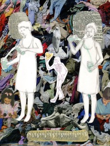 Two Women Laundry Collage Lynne Sachs