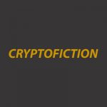 cryptofiction spelled out with yellow text on gray background